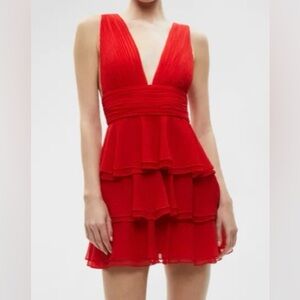 Alice + Olivia Holly ruffle mini dress
